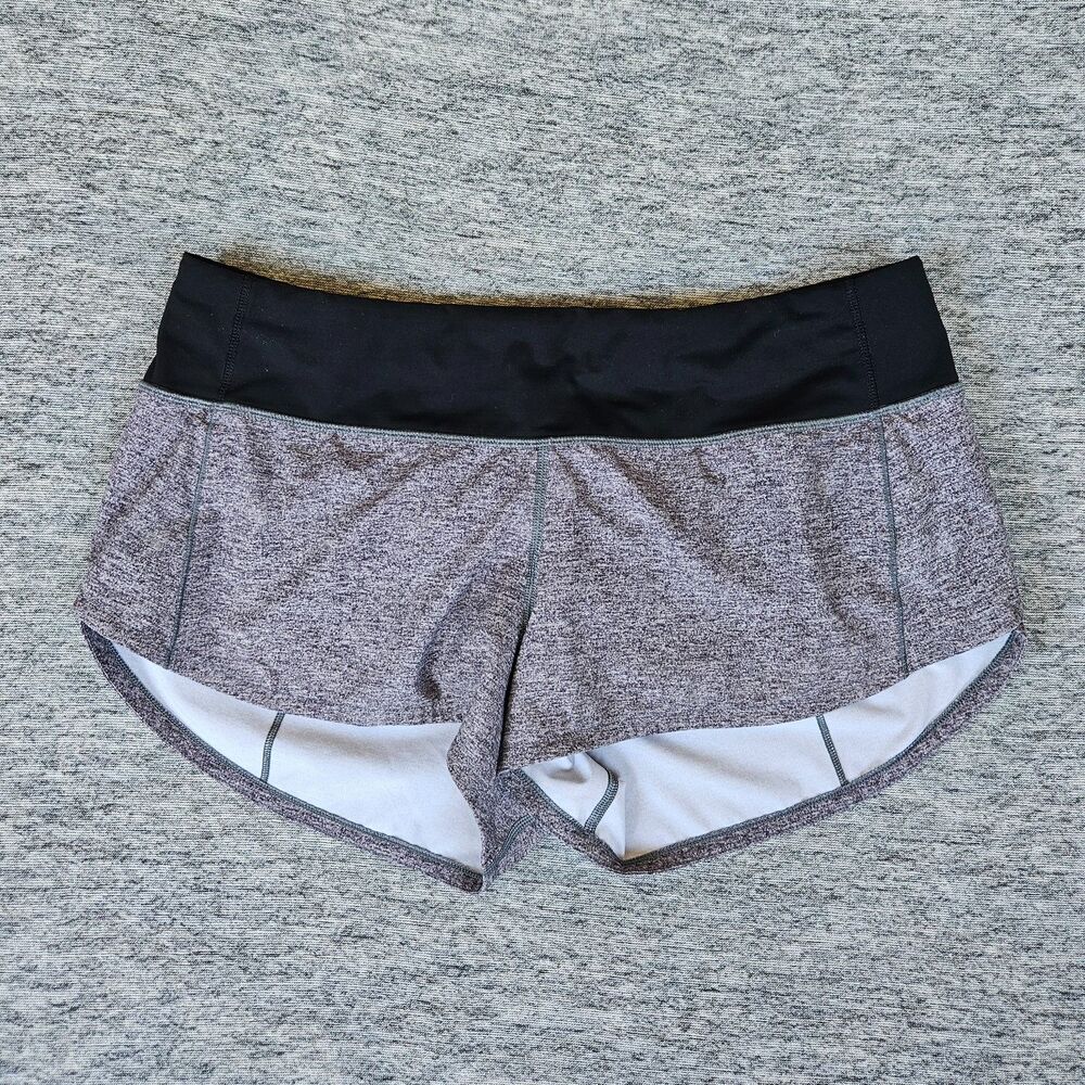 Lululemon Speed Up Low-Rise Lined Running Shorts Gray Size 6 2.5 Inch Inseam - Picture 2 of 10